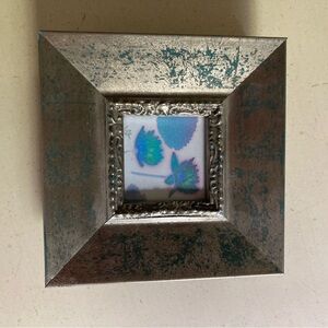 Silver and Blue Decorative Frame